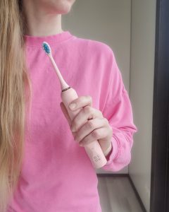 DT1013 Elektrisko zobu birstu ZoBo komplekts: Rozā + Gaiši zila. - Image 14