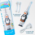 Elektriskā zobu birste WildOnes Penguin uzlādējama 0-10 gadi, Brush- baby - Image 2