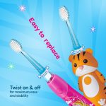 Bērnu zobu birstes maiņas galviņas 4 gab. Brush-Baby WildOnes 6+ - Image 5